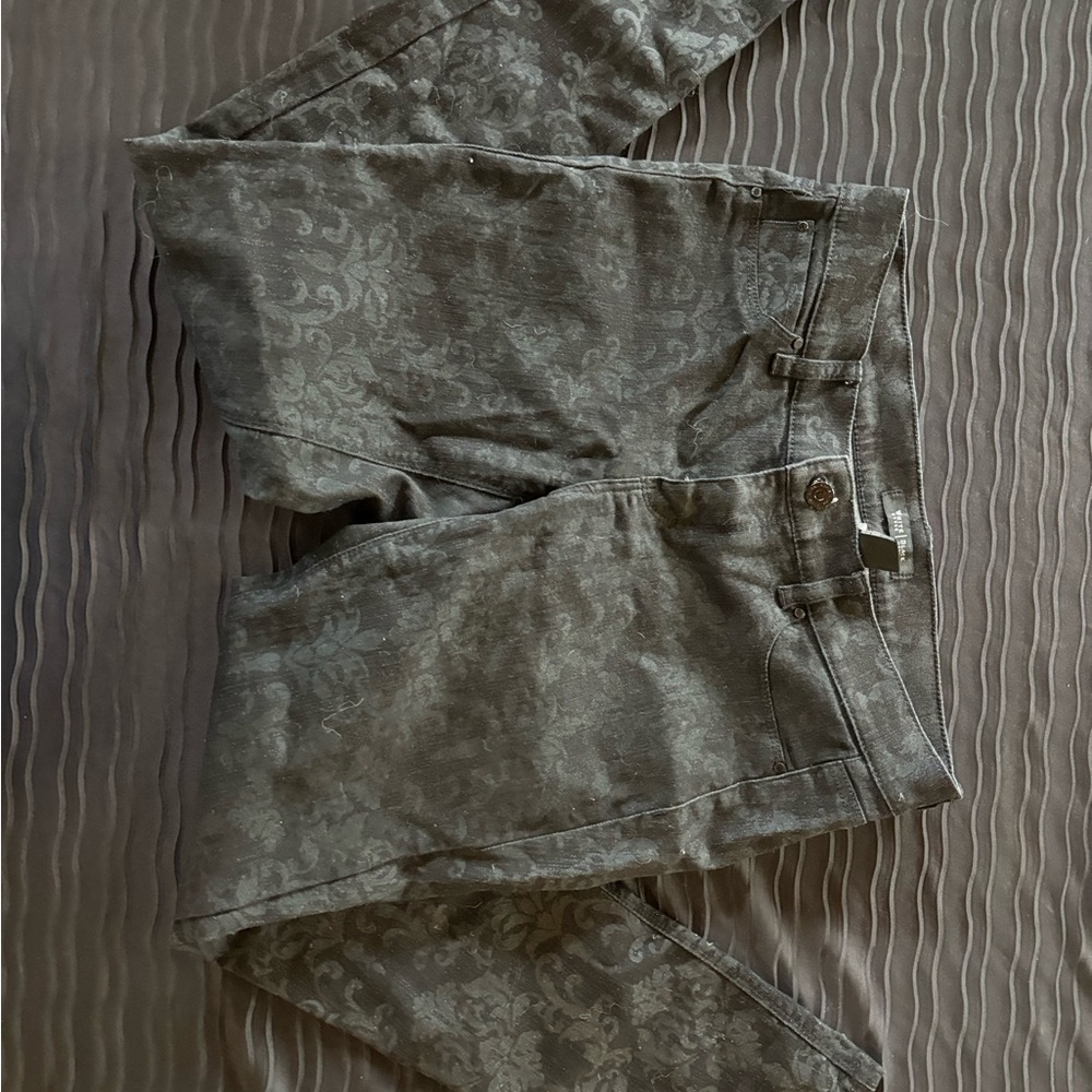 Black Patterned Pants